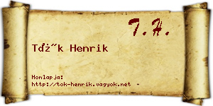 Tök Henrik névjegykártya