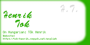 henrik tok business card